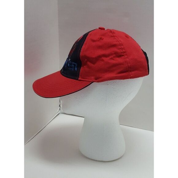 Spider Man Red Hat Cap Strapback Wall Crawler Youth One Size Fits Most - Picture 5 of 11